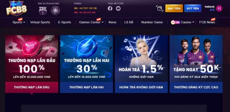 Khuyến mãi khủng từ nhà cái FCB8 để tri ân người chơi
