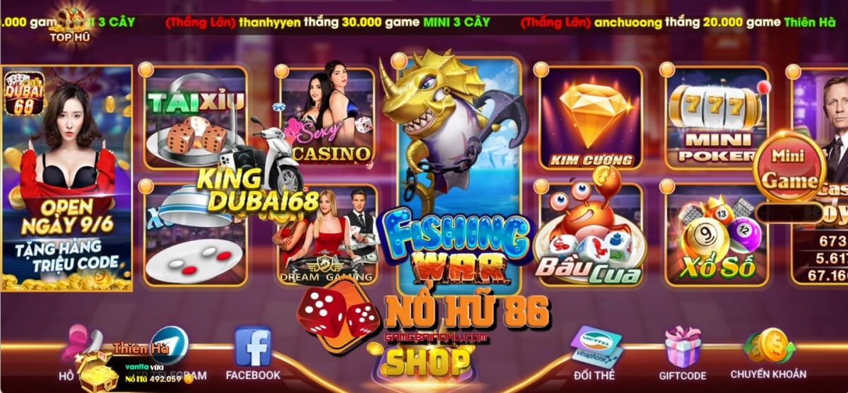 68gamebai fm Dubai68 Club có kho game vô cùng khủng