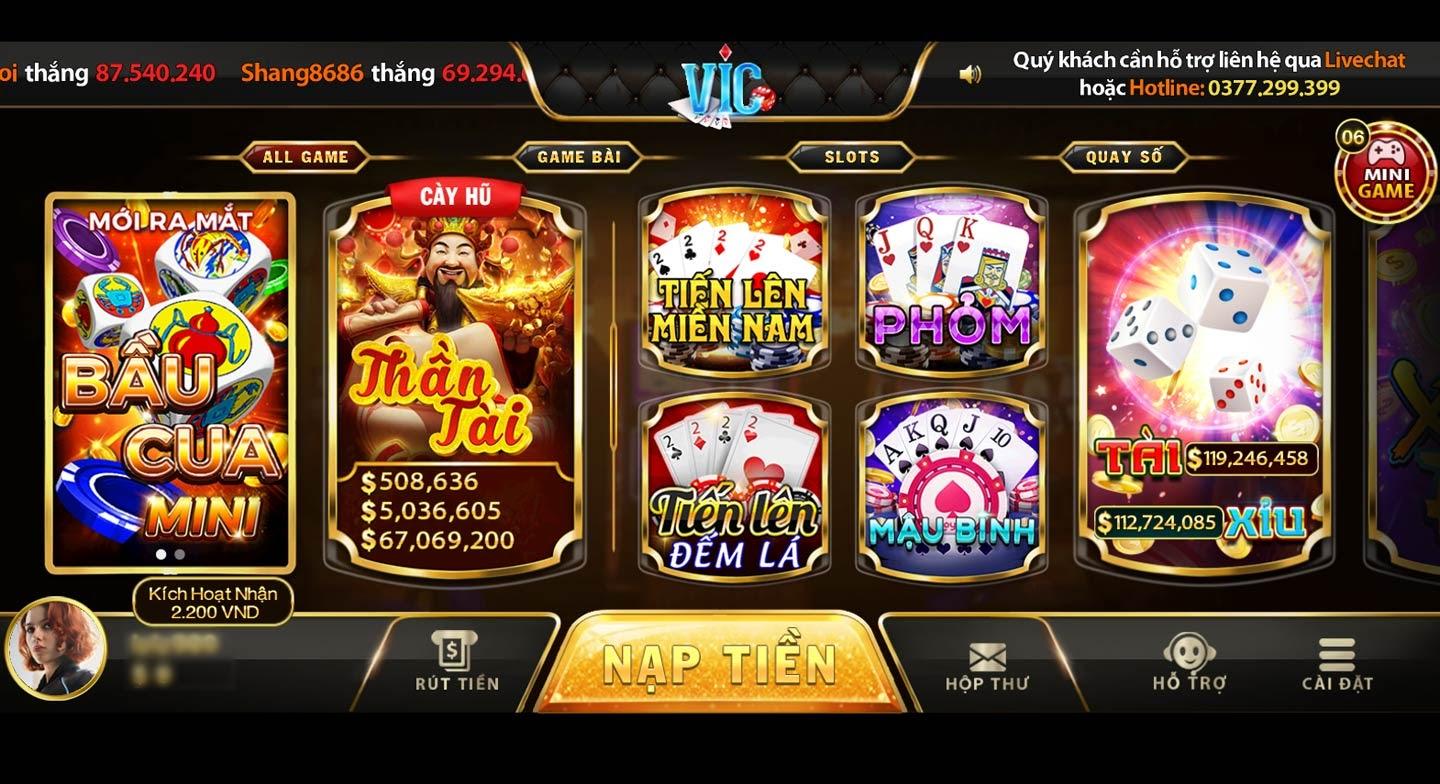 68gamebai fm Kho game bài siêu khủng tại Vic Win