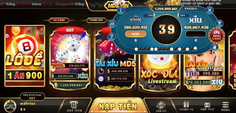 68gamebai fm Giới thiệu cổng game chơi MD5 tài xỉu uy tín