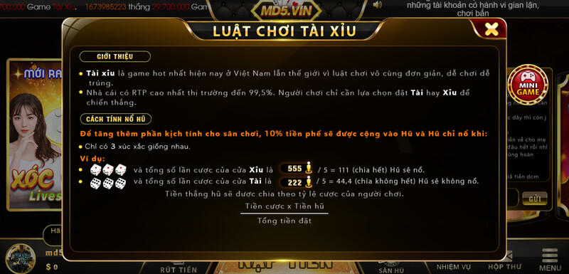 68gamebai fm Luật chơi game tài xỉu chi tiết người chơi cần biết