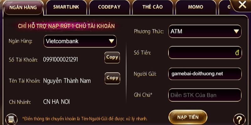68gamebai fm Nạp tiền nhanh chóng, dễ thành công với 3 bước