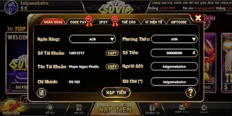 68gamebai fm Tân thủ cần nắm được thao tác nạp tiền đơn giản