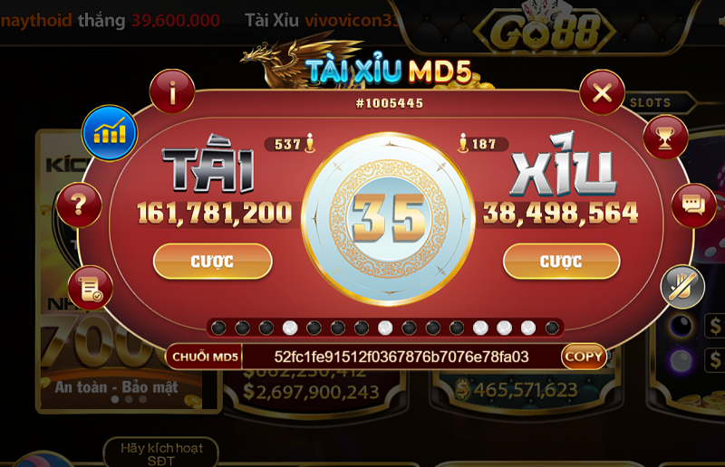 Cá cược Tài Xỉu dễ chơi dễ trúng thưởng cho bet thủ
