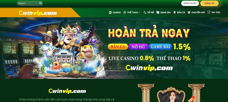 68gamebai fm Giao diện đặc trưng thương hiệu Cwin khó có thể nhầm lẫn