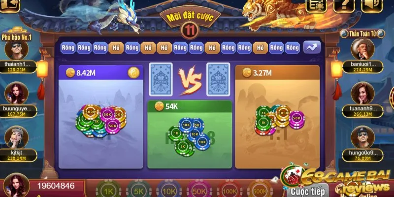68gamebai fm Đặt cược đúng rửa, rinh tiền Rồng hổ cực hấp dẫn