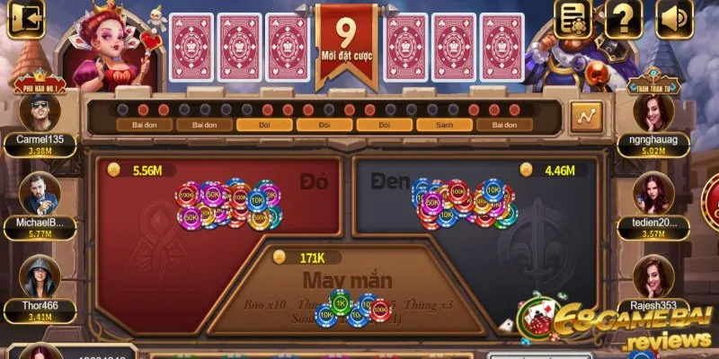 68gamebai fm Game đổi thưởng ấn tượng đại chiến đỏ đen 68 game bài